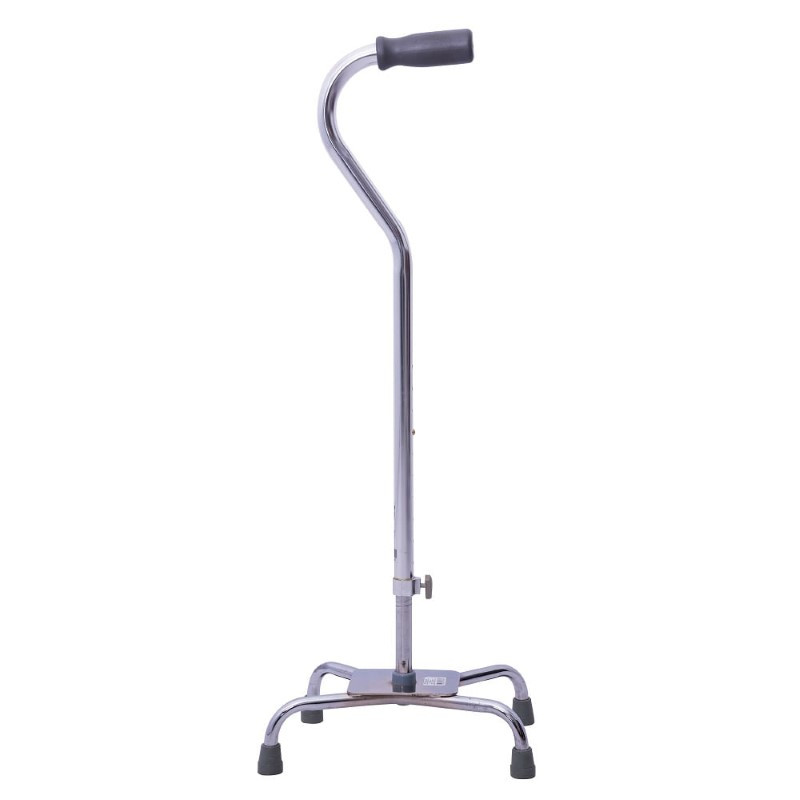 Baston de 4 patas base grande de aluminio cromado regulable de 74 a 96 cm capacidad de 136kg-DRIVE