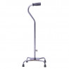 Baston de 4 patas base grande de aluminio cromado regulable de 74 a 96 cm capacidad de 136kg-DRIVE