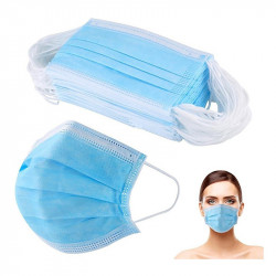 Barbijo Desechable 3 Pliegues con Elástico x50 Azul – HP