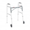Andador de aluminio con ruedas delanteras regulable