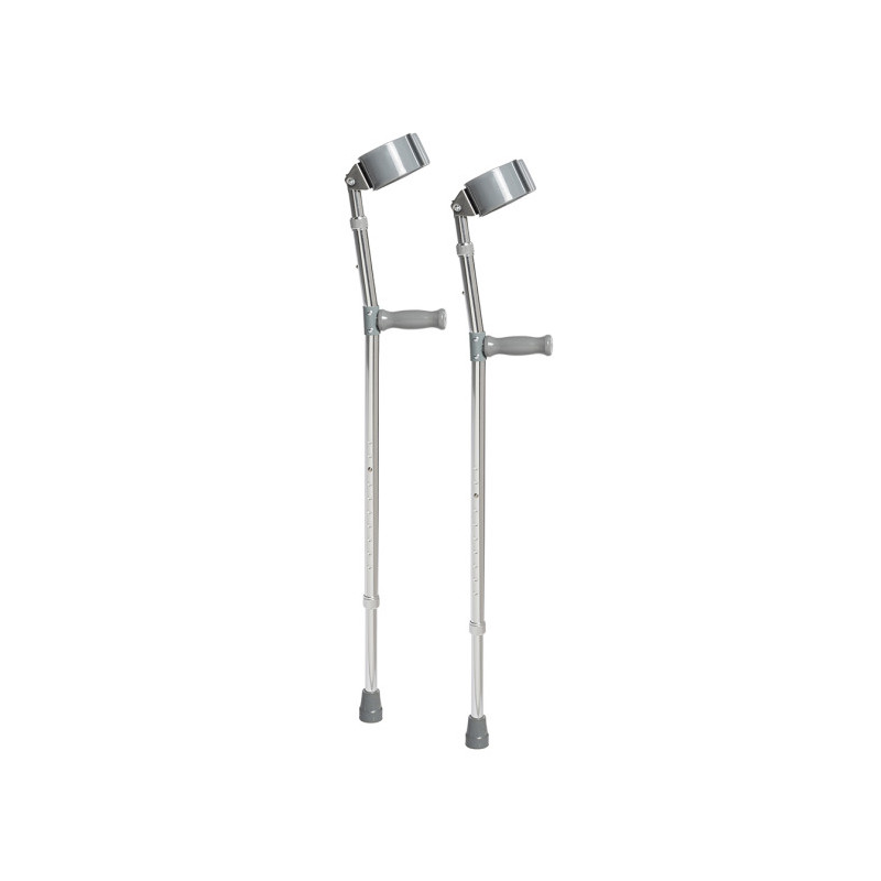 Muleta canadiense de aluminio capacidad 136kg altura regulable para pacientes de 152 a 188 cm articulado-Drive