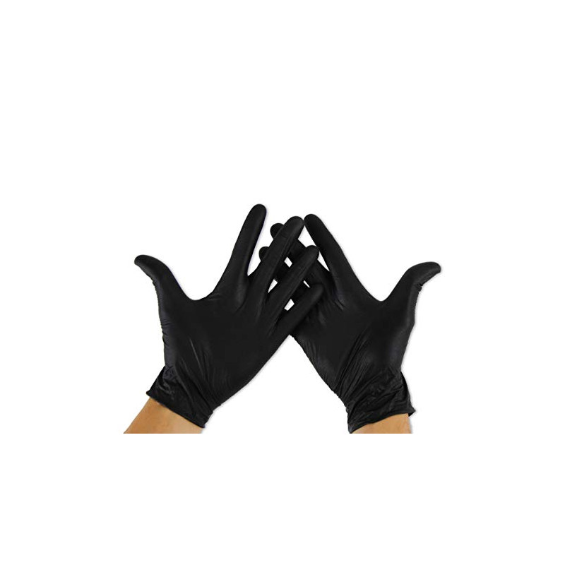 Guantes de Nitrilo color negro Talla S x 100 uni