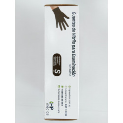 Guantes de Nitrilo color negro Talla S x 100 uni
