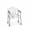 BAÑO PORTATIL D/ACERO CROMADO C/RUEDA D/44CM D/ANCHO REGULABLE D/45 A 65CM (YK4130) AMC