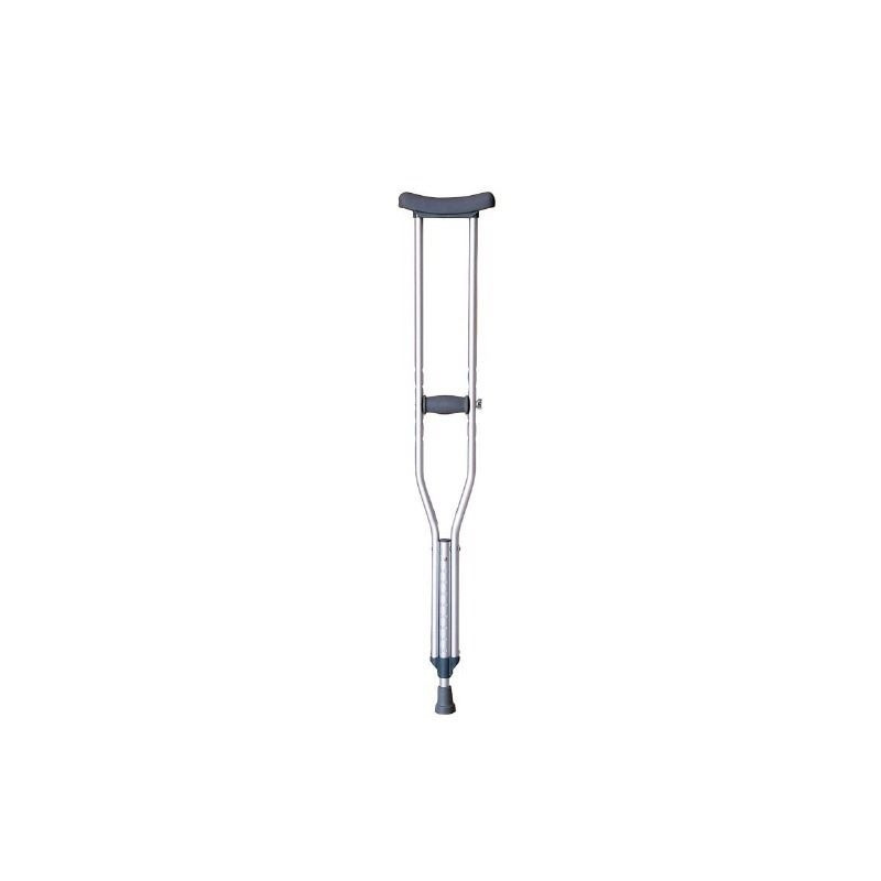 Muleta axilar de aluminio capacidad 136 kg altura regulable para pacientes de 115 a 135 cm mediano- Amc