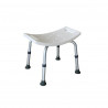 Asiento para baño de aluminio sin respaldar regulable de 35 a 45 cm - Amc