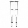 Muleta axilar de aluminio capacidad 159kg altura regulable para pacientes de 1.55 a 1.58 mts de rosca talla m -Drive