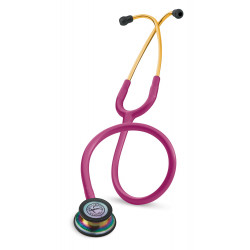 Estetoscopio doble campana color frambuesa c/acabado arco iris classico III tm 5806 littman
