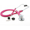 Estetoscopio con campana doble rappaport, doble tubo color rosado ad/ped/neo de 56 cm con kit de repuesto ADC