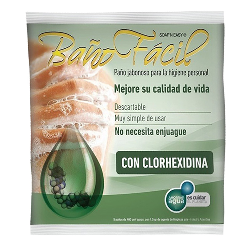 Baño facil con clorhexidina