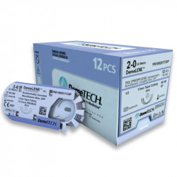 Hilo acido poliglactin 910 numero 0 con aguja 40mm ½  circulo de 75cm