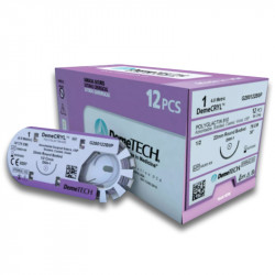 Hilo acido poliglactin 910 nuemro 2-0 con aguja de 36mm 1/2 circulo de 75cm