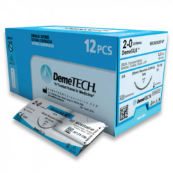 Hilo acido poliglactin 910 numero 3-0 con aguja de 36mm 1/2 circulo de 75cm