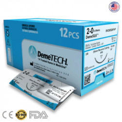 Hilo polipropileno numero 4-0 con 2 agujas de 17mm 1/2 circulo de 75cm