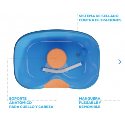Lava cabezas de plástico portátil capacidad 5lt para paciente en cama - Theramart
