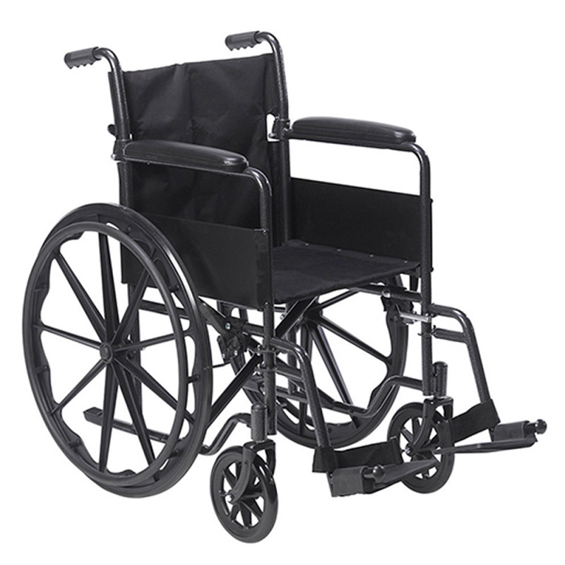 Silla de rueda con posa brazo fijo y piernera removible con capacidad de 136 kg - Drive
