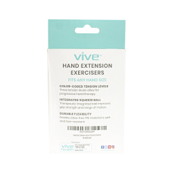 Ejercitadores de extensión de mano, squeeze ball, 3 tensiones, 3 pk-Vive
