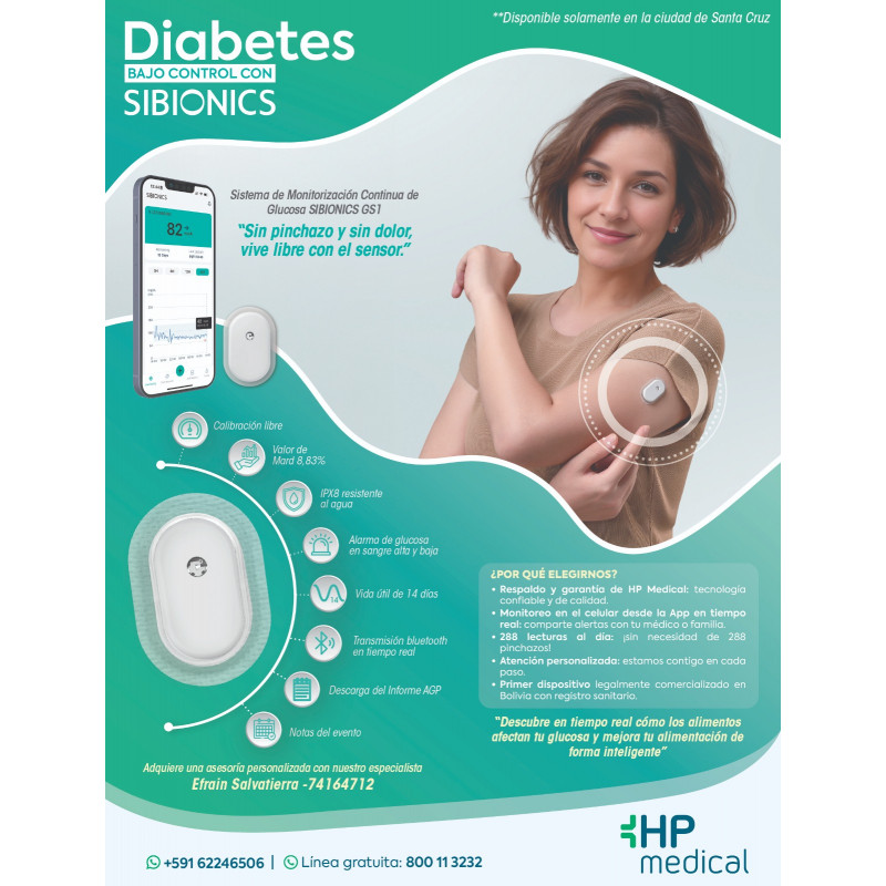 Sistema de Monitorización Continua de Glucosa – SIBIONICS GS1