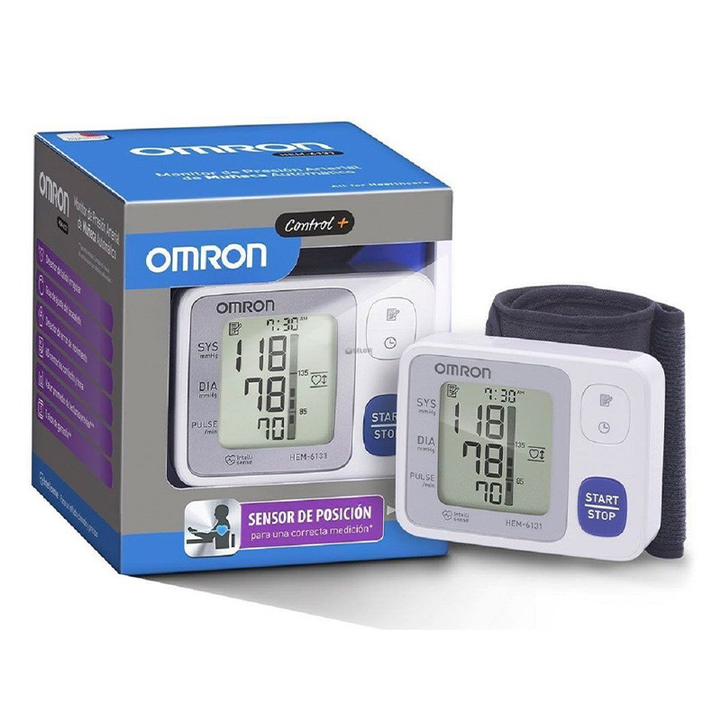 Tensiometro digital de muñeca con 30 memorias con sensor de posicion control compatible con app -Omron