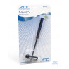 Martillo neurologico cromado con cabezal de goma negra de 19cm con cepillo y aguja-Adc