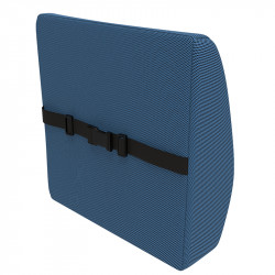 Cojin lumbar color azul de 35 x 34 x 12cm con espuma viscoelastica y funda hipoalergenica therashape-Theramart