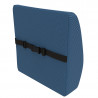 Cojin lumbar color azul de 35 x 34 x 12cm con espuma viscoelastica y funda hipoalergenica therashape-Theramart