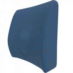 Cojin lumbar color azul de 35 x 34 x 12cm con espuma viscoelastica y funda hipoalergenica therashape-Theramart